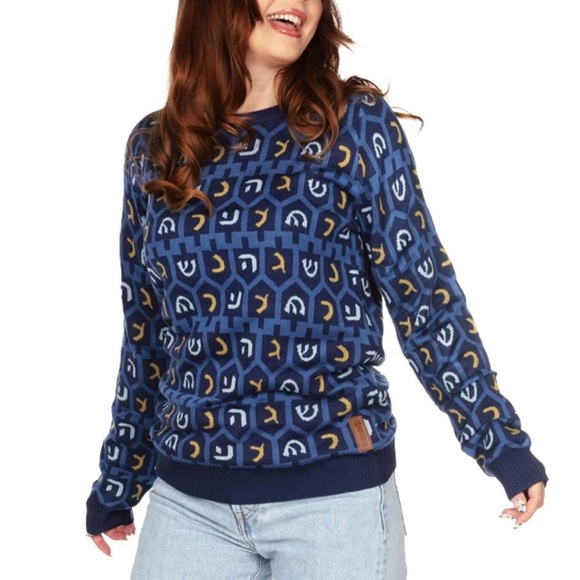 Tipsy Elves Hanukkah Dreidel Sweater Fun Whimsical Holiday Brand New Size 1X - Picture 1 of 10